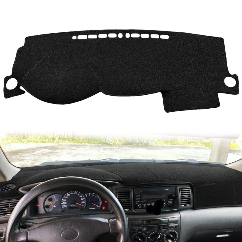 Yiz Dash Cover Mat Custom Fit for Toyota Corolla 2003 2004 2005 2006 2007 2008,Dashboard Cover Pad Cap Carpet Protector(Black) Z01 - Image 1